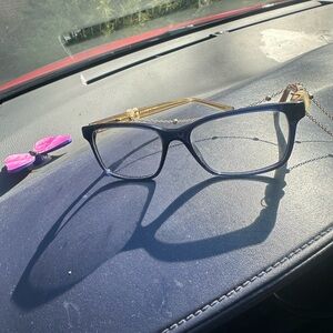 Tory Burch Navy Blue and Gold Optical Glasses